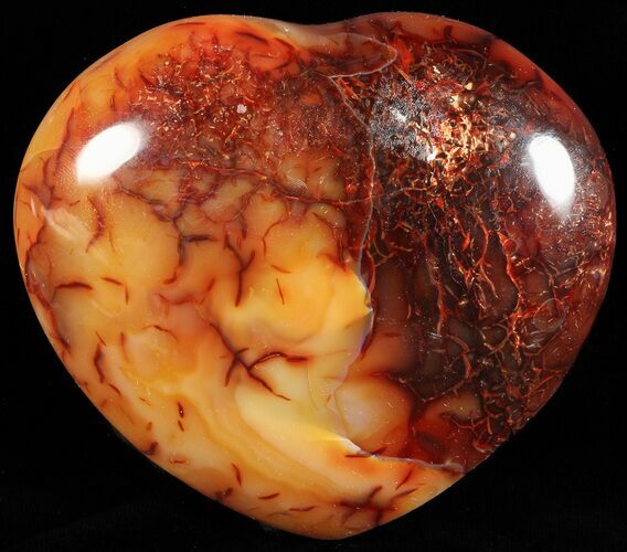 Colorful Carnelian Agate Heart #59495